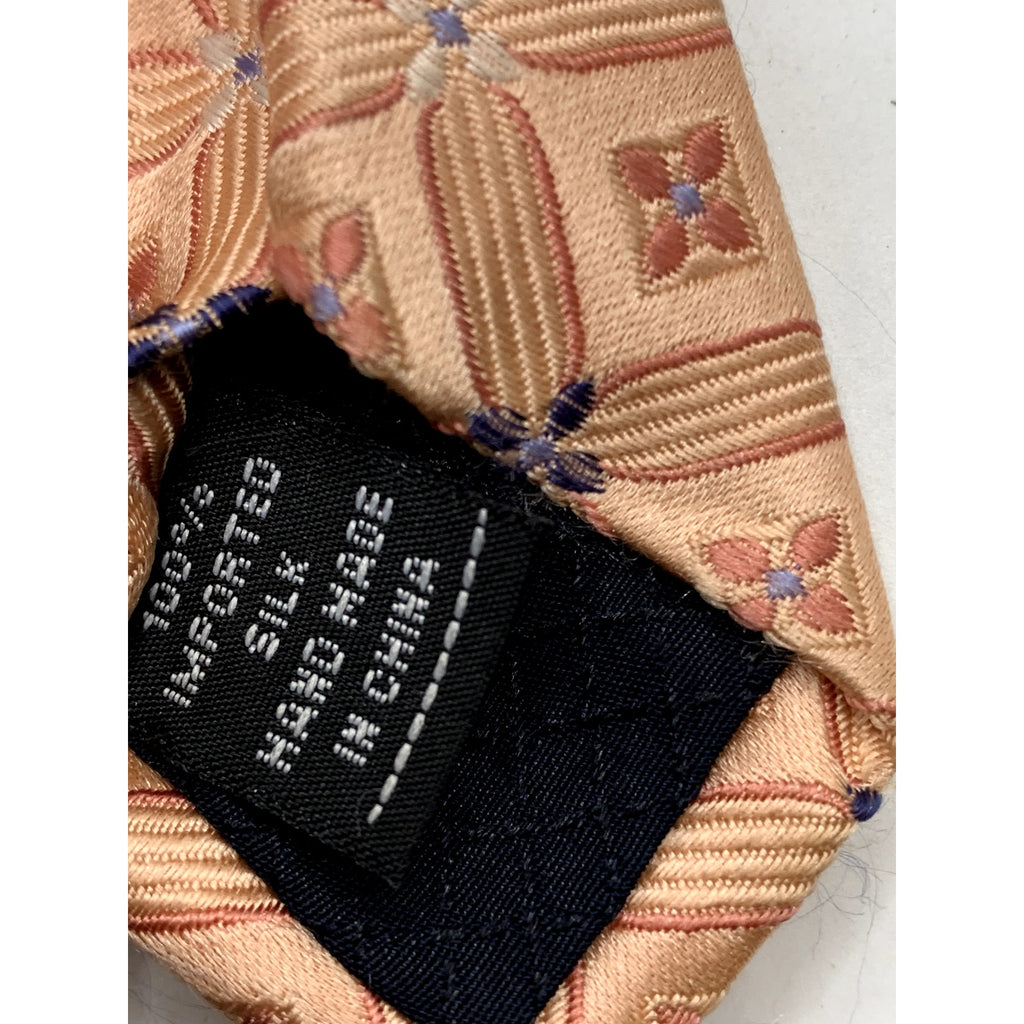 CLUB ROOM Men's Vintage Silk Floral Beige Regular Tie OS