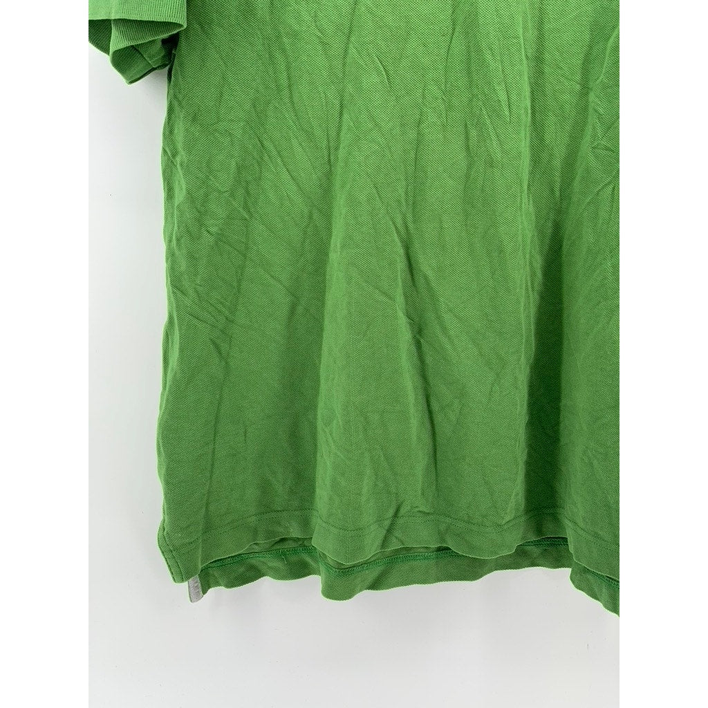 TOMMY HILFIGER Men's Green Classic-Fit Short Sleeve Casual Polo Shirt SZ M