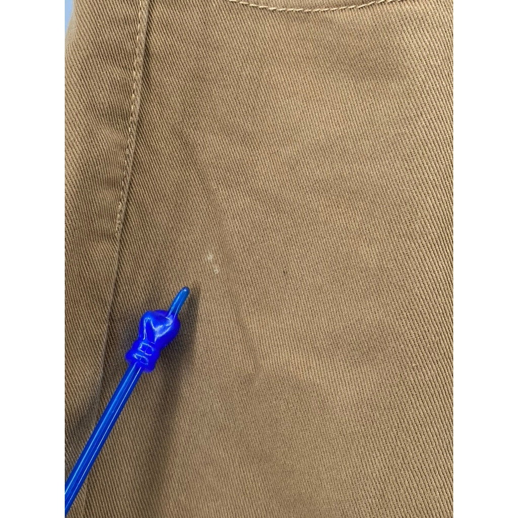 GEORGE Men's Tan-Multi Patchwork Hem Straight-Leg Athletic-Fit Pants SZ 30X32