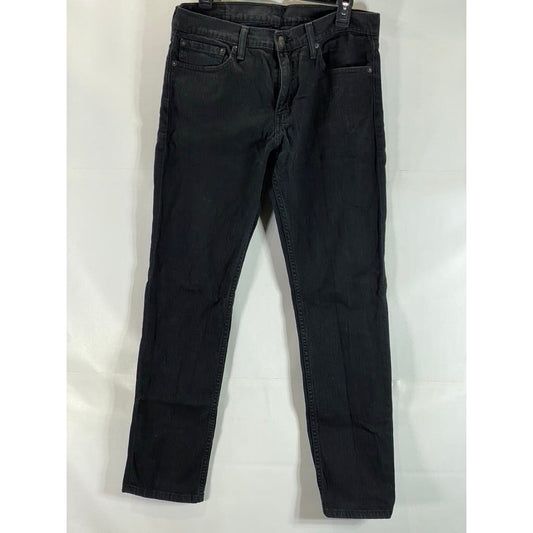 LEVI'S Men's Black Solid Slim-Fit Five-Pocket Denim Jeans SZ 32X30