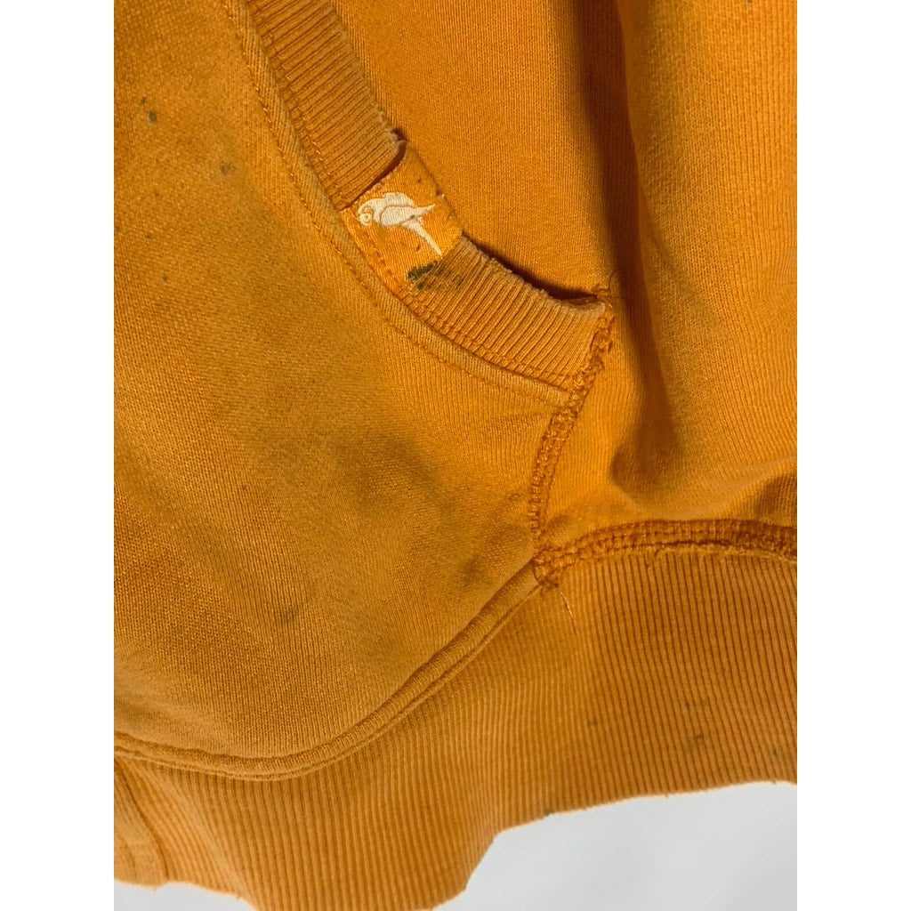 MARGARITAVILLE Men's Vintage Orange Graphic Zip-Up Hooded Sweater SZ L