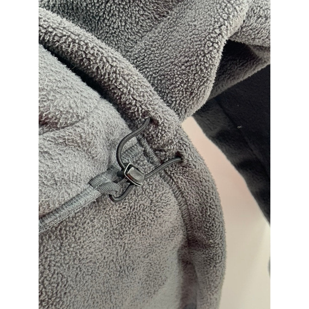 UNIQLO Men's Charcoal Gray Fleece Oversized Half-Zip Sweater SZ L