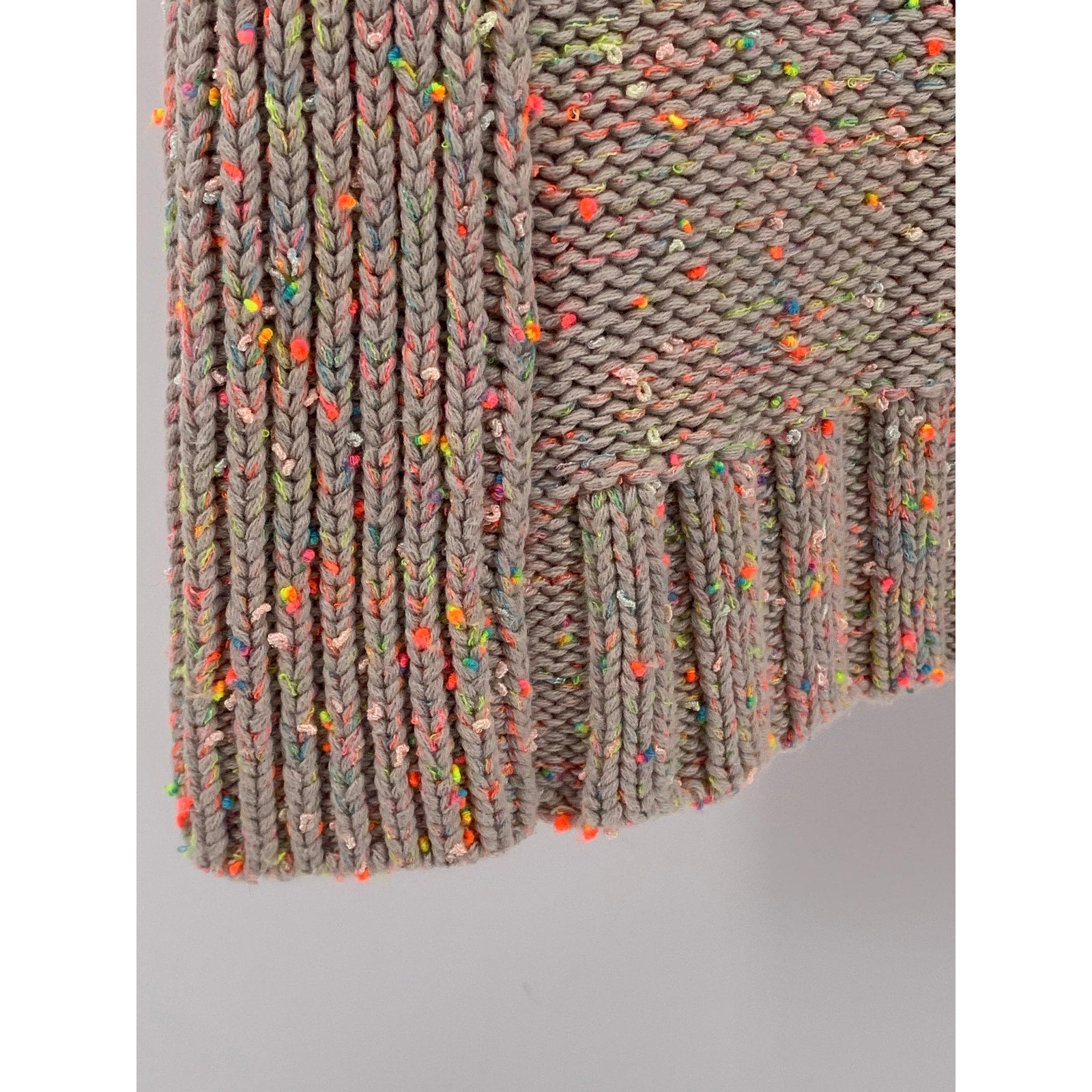 ANTHROPOLOGIE Women's Beige-Multi Mock-Neck Brea Confetti Sweater Vest SZ M