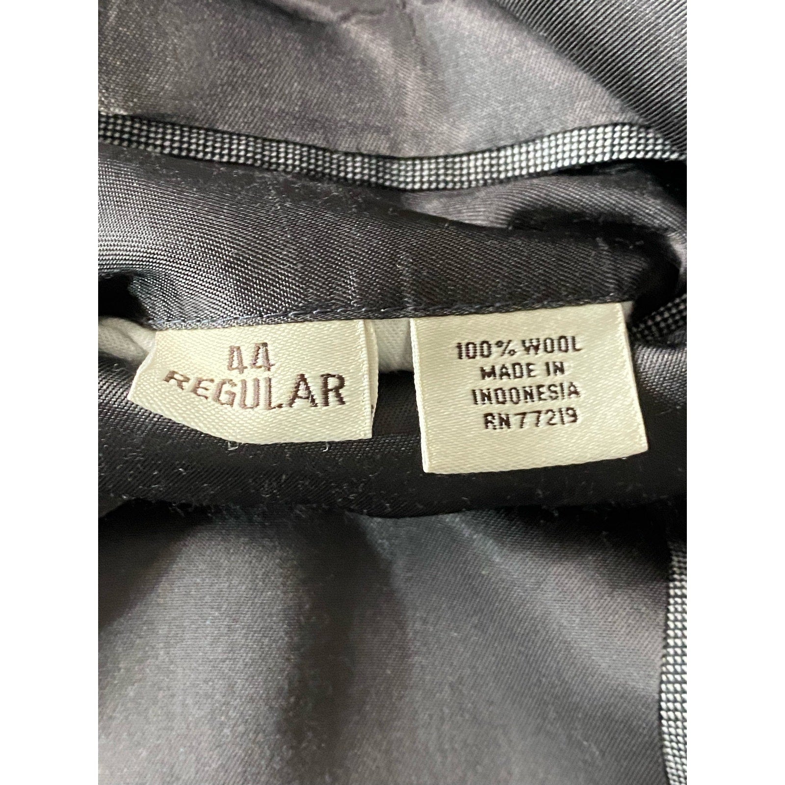 PRONTO UOMO Men's Charcoal Printed Wool Three-Button Notch Lapel Blazer SZ 44R