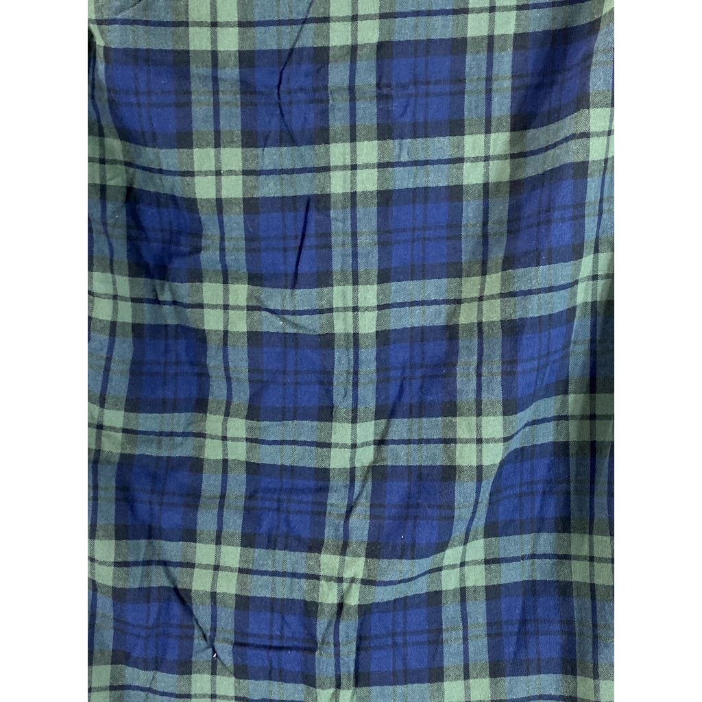TOPMAN Men's Green Plaid Black Watch Muscle-Fit Button-Up Shirt SZ XS