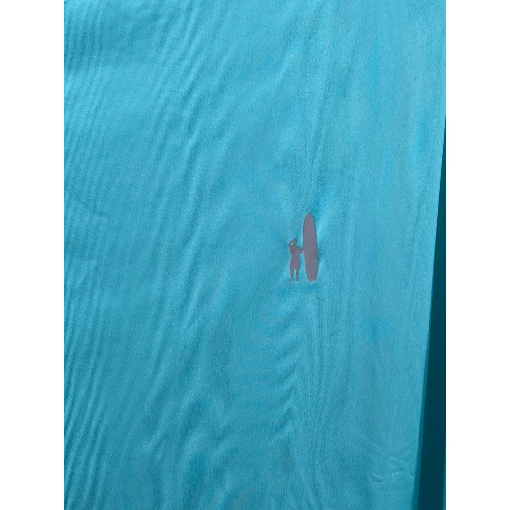 JOHNIE-O Men’s Aqua Blue Crewneck Featherweight Long Sleeve T-Shirt SZ XL