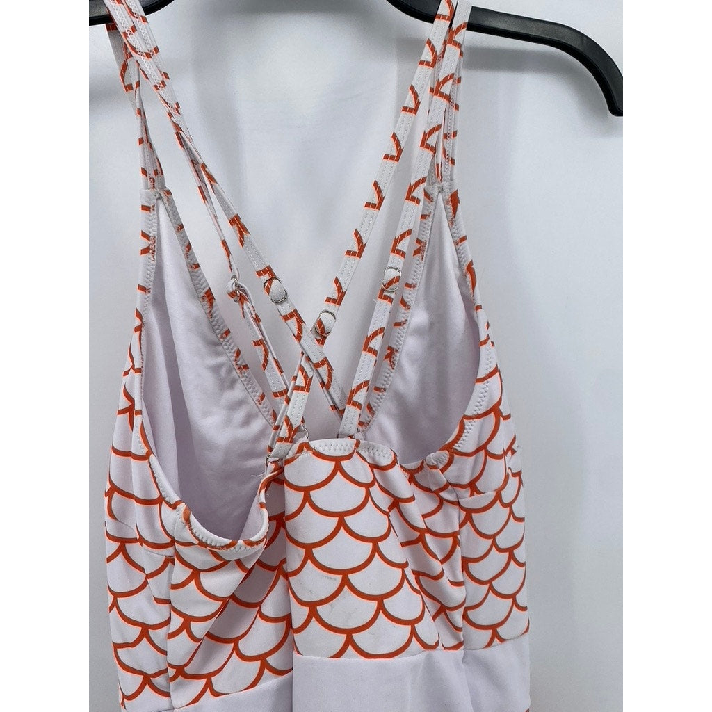 CUPSHE Women's Plus One Piece Swimsuit Geo Print Bathing Suit SZ 0X