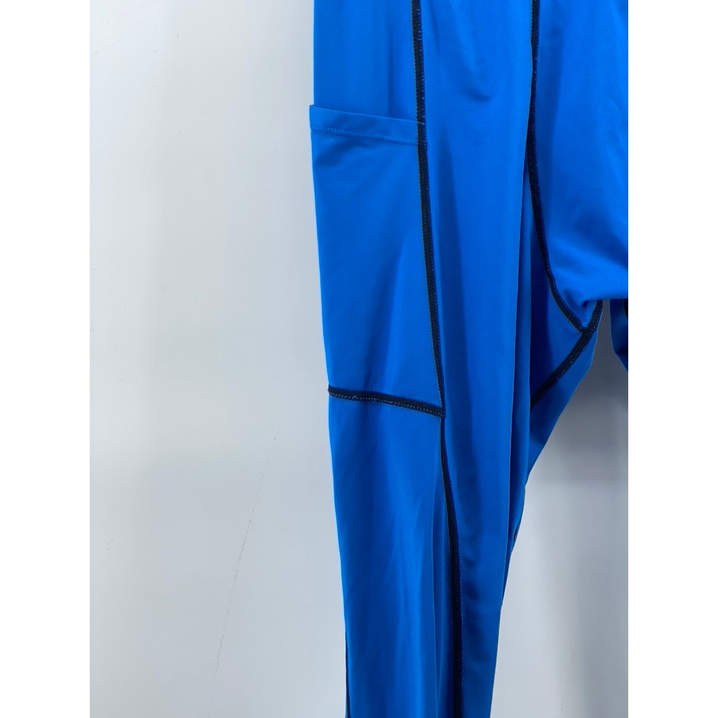 SILKWORLD Pro Men’s Blue-Black Elasticized Waist Compression Pants SZ M