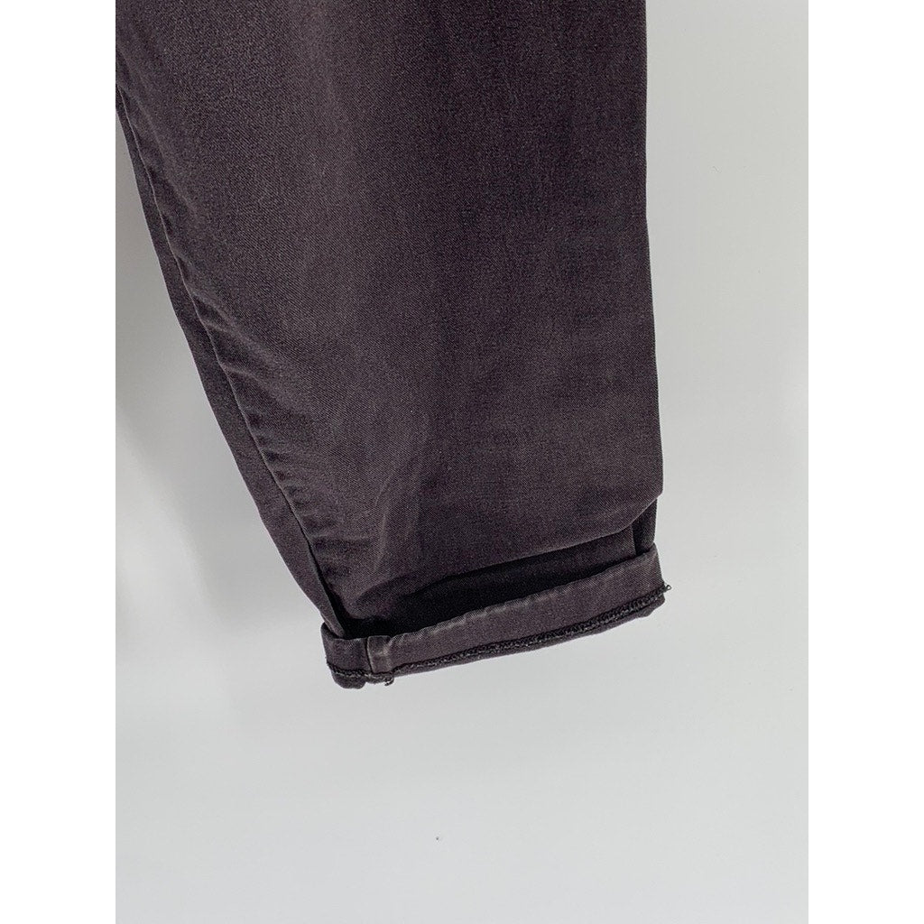 MEMPHIS Women's Vintage High-Rise Pleated Slim-Leg Cotton Cuffed Jeans SZ 8