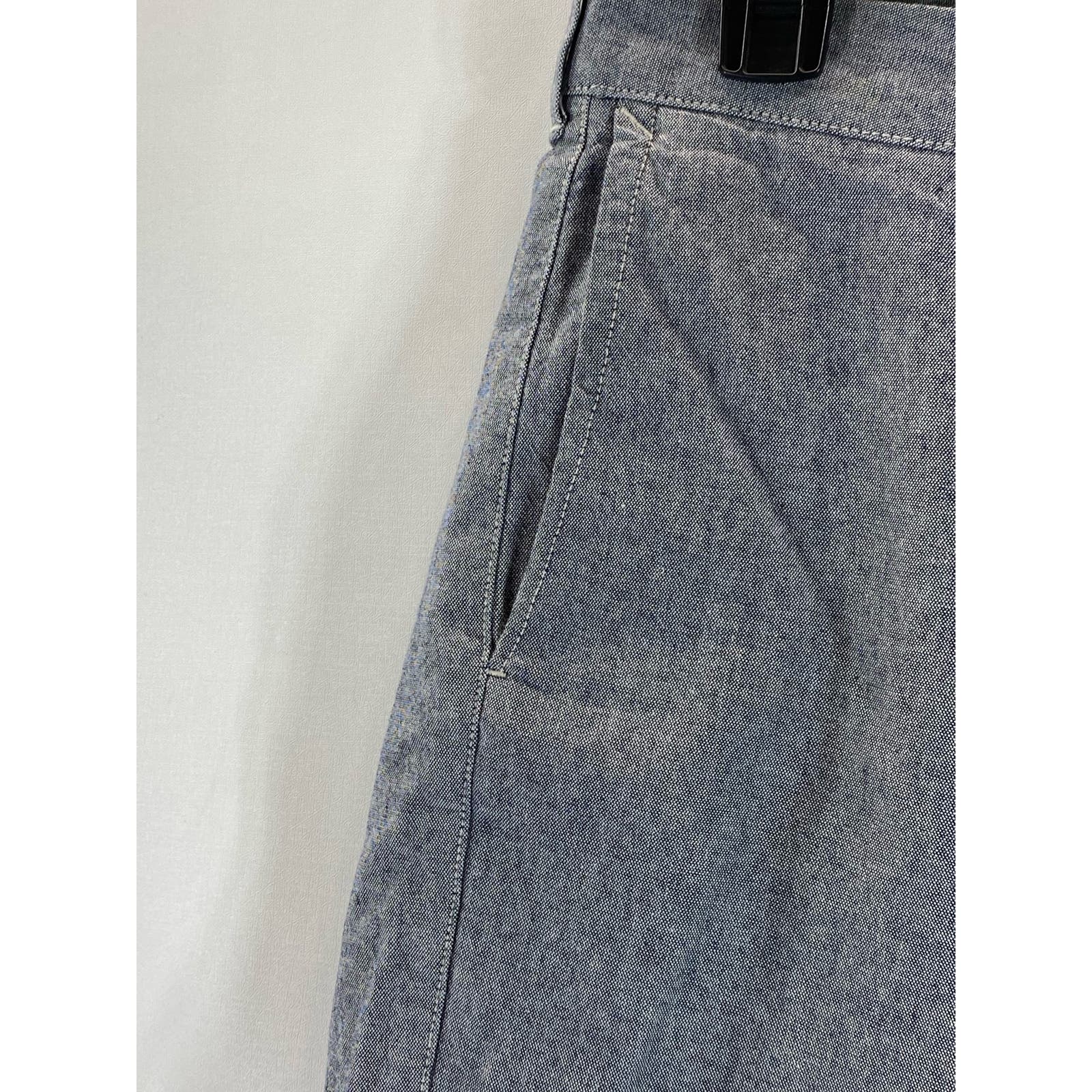 J.CREW Men's Dark Gray Chambray Stretch 9" Chino Shorts SZ 29