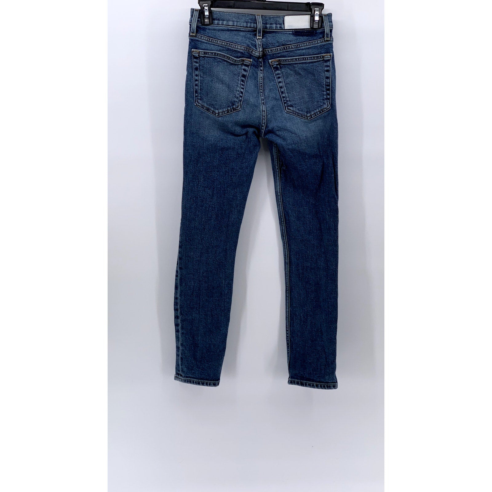 RE/DONE Women’s Blue Denim High Rise Button-Fly Cropped Stretch Jeans SZ 26