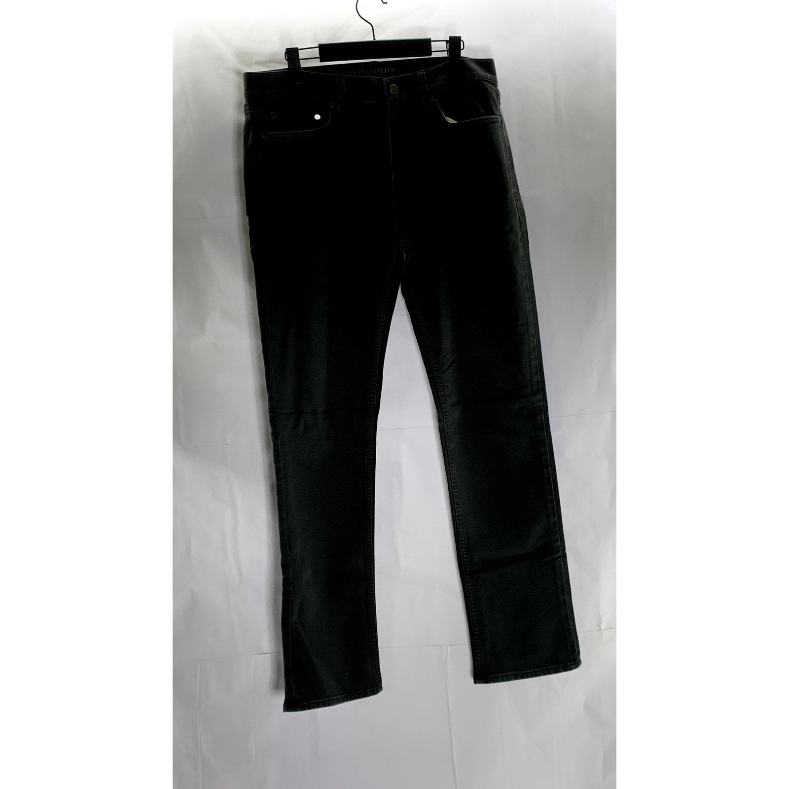 BANANA REPUBLIC Men's Dark Gray Slim-Fit Aiden Traveler Five-Pocket Pant SZ32X32