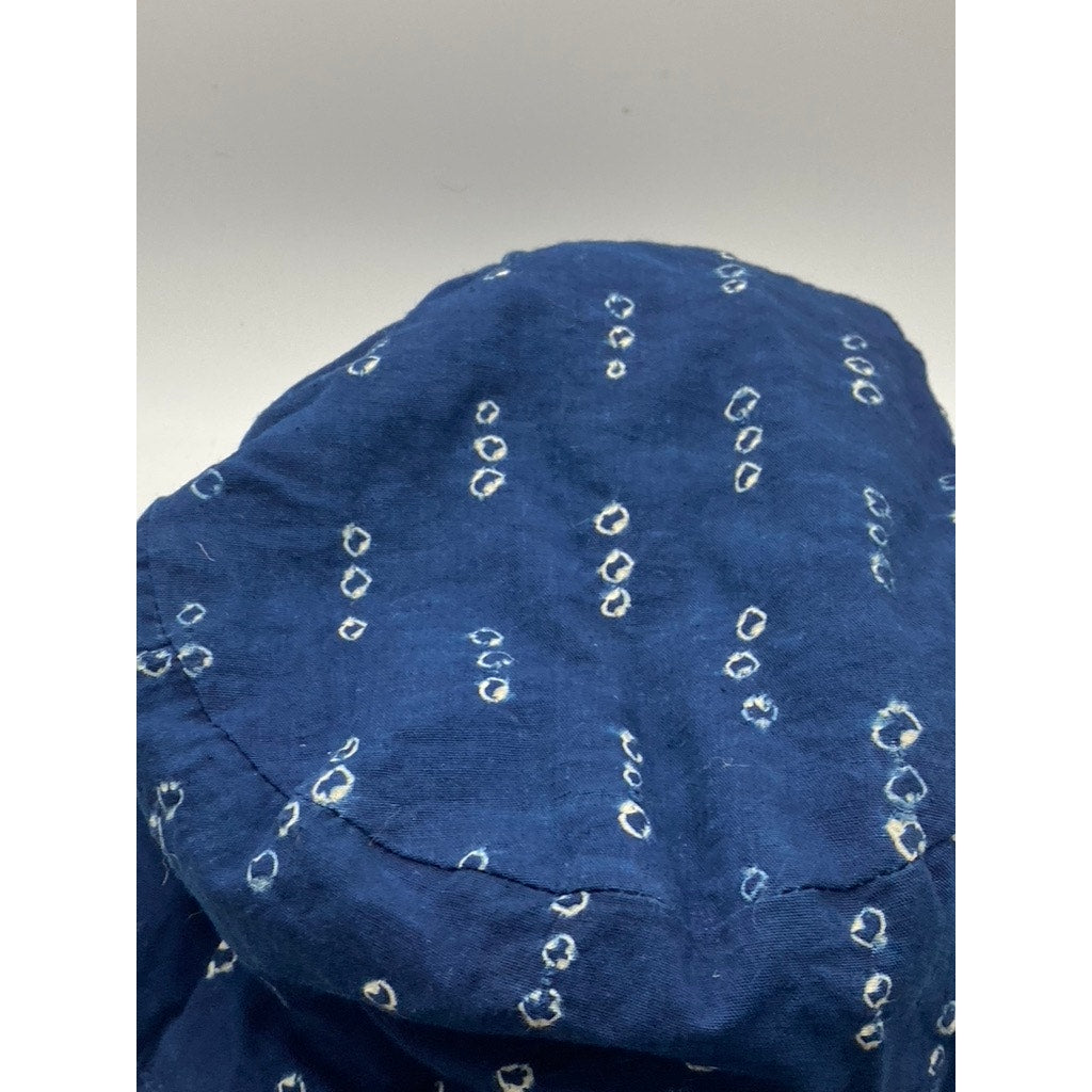 UNBRANDED Unisex Adult Navy Blue Printed Casual Bucket Hat SZ OS