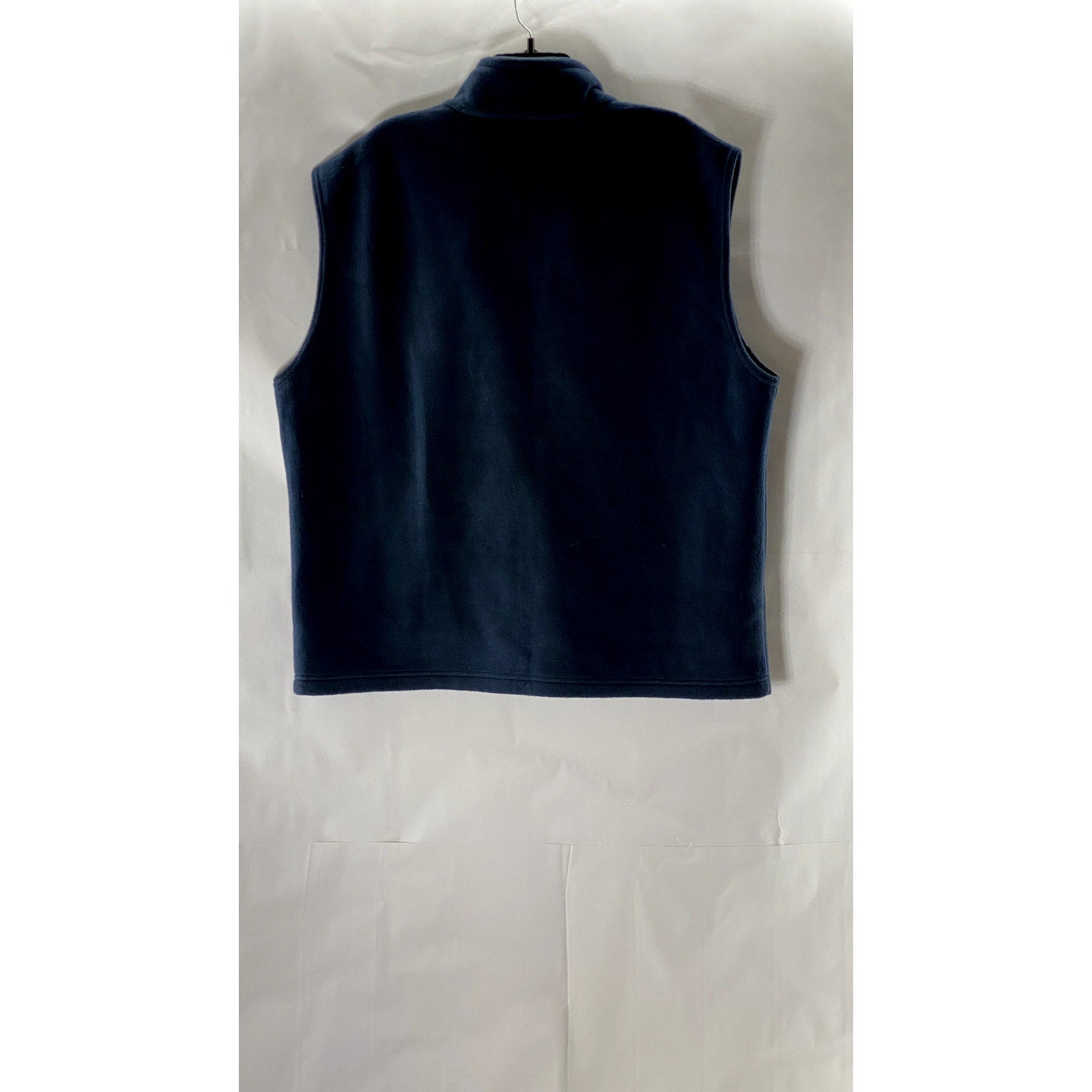 COLUMBIA Men's Navy Steen Mountain Fleece Zipper-Pocket Zip-Up Vest SZ XL