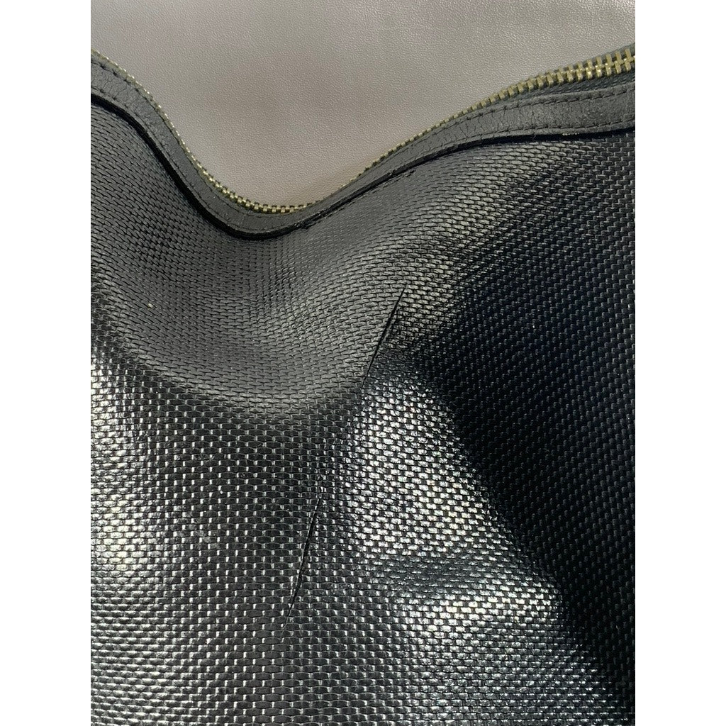 CALVIN KLEIN Women's Black Faux Leather Textured Shoulder Bag