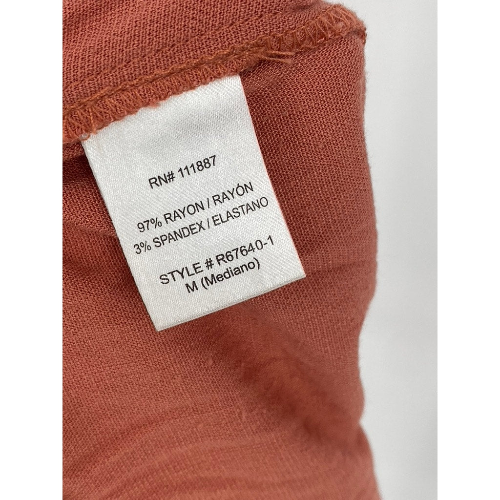 ROKOKO Women’s Dusty Rose Keyhole V-Neck Spaghetti Strap Jumpsuit SZ M