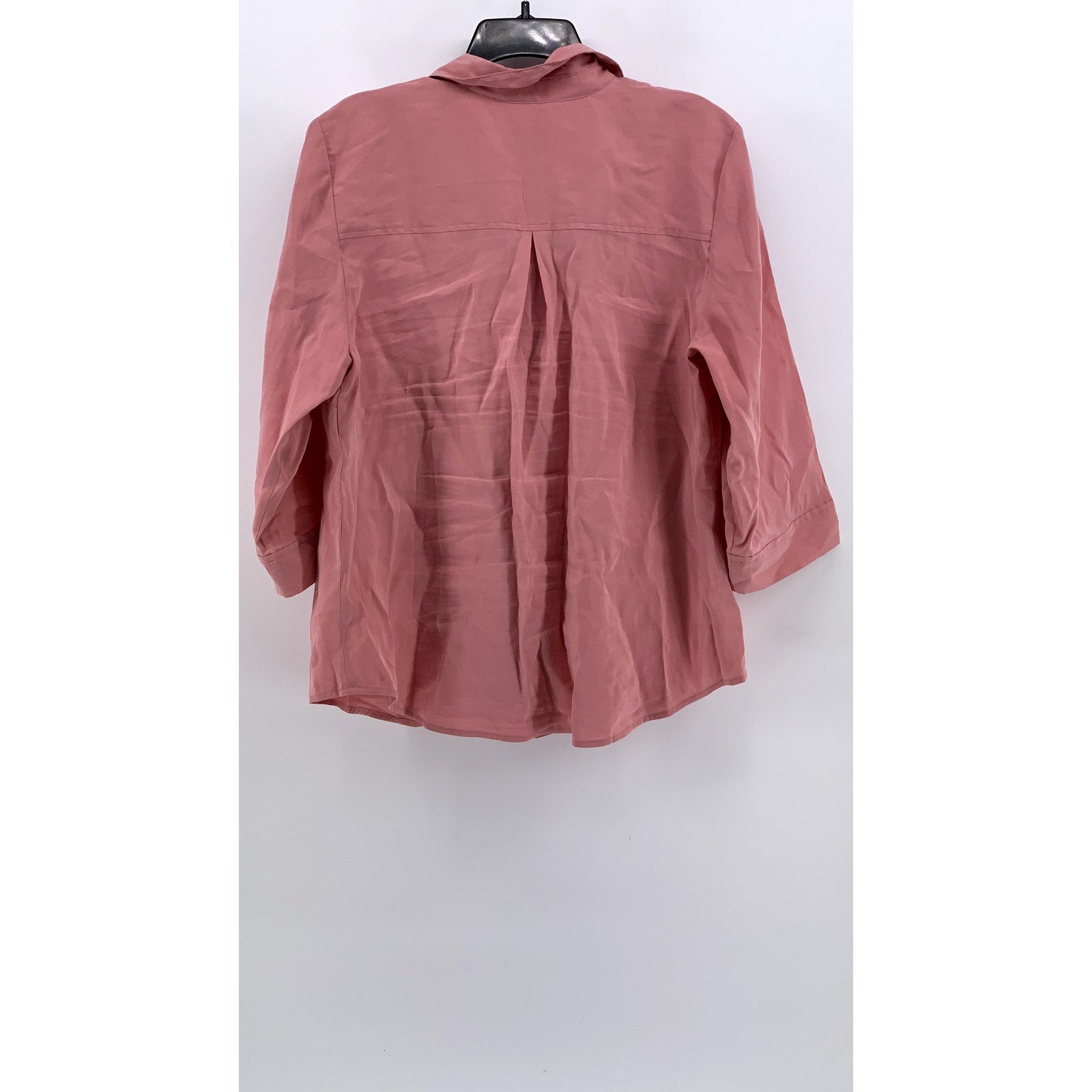 CHICO'S Women's Peach Regular Fit Button-Up 3/4 Sleeve Top SZ 2(US-L)