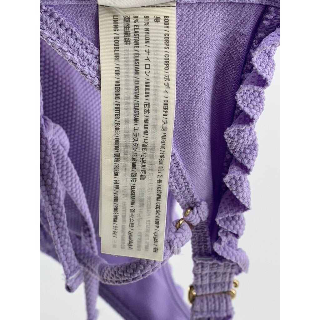 HOLLISTER Womens Cottagecore Purple Swim Top SZ S