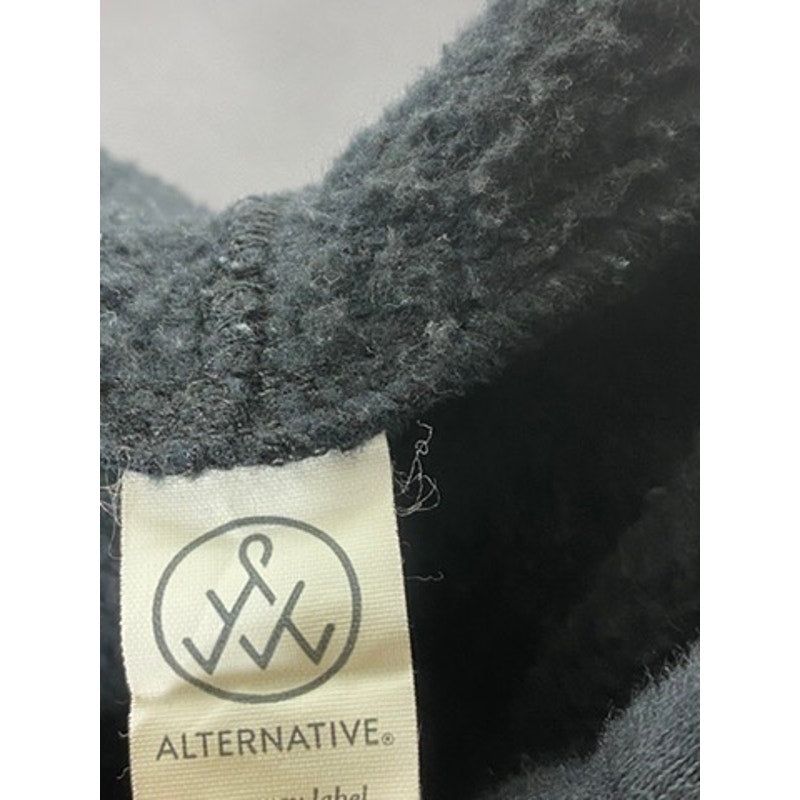 ALTERNATIVE Women's Black Giant Spoon Coordinates Graphic Zip-Up Sweater SZ M
