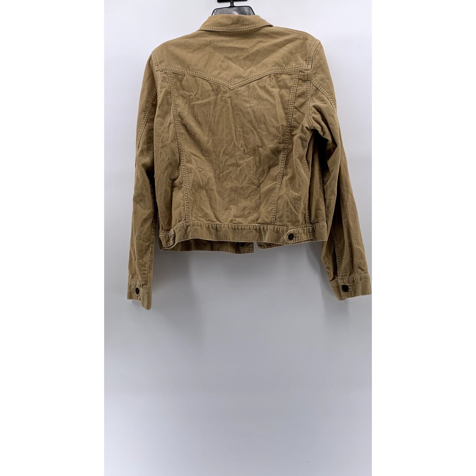 ABERCROMBIE & FITCH Women's Vintage Tan Corduroy Button-Up Trucker Jacket SZ L