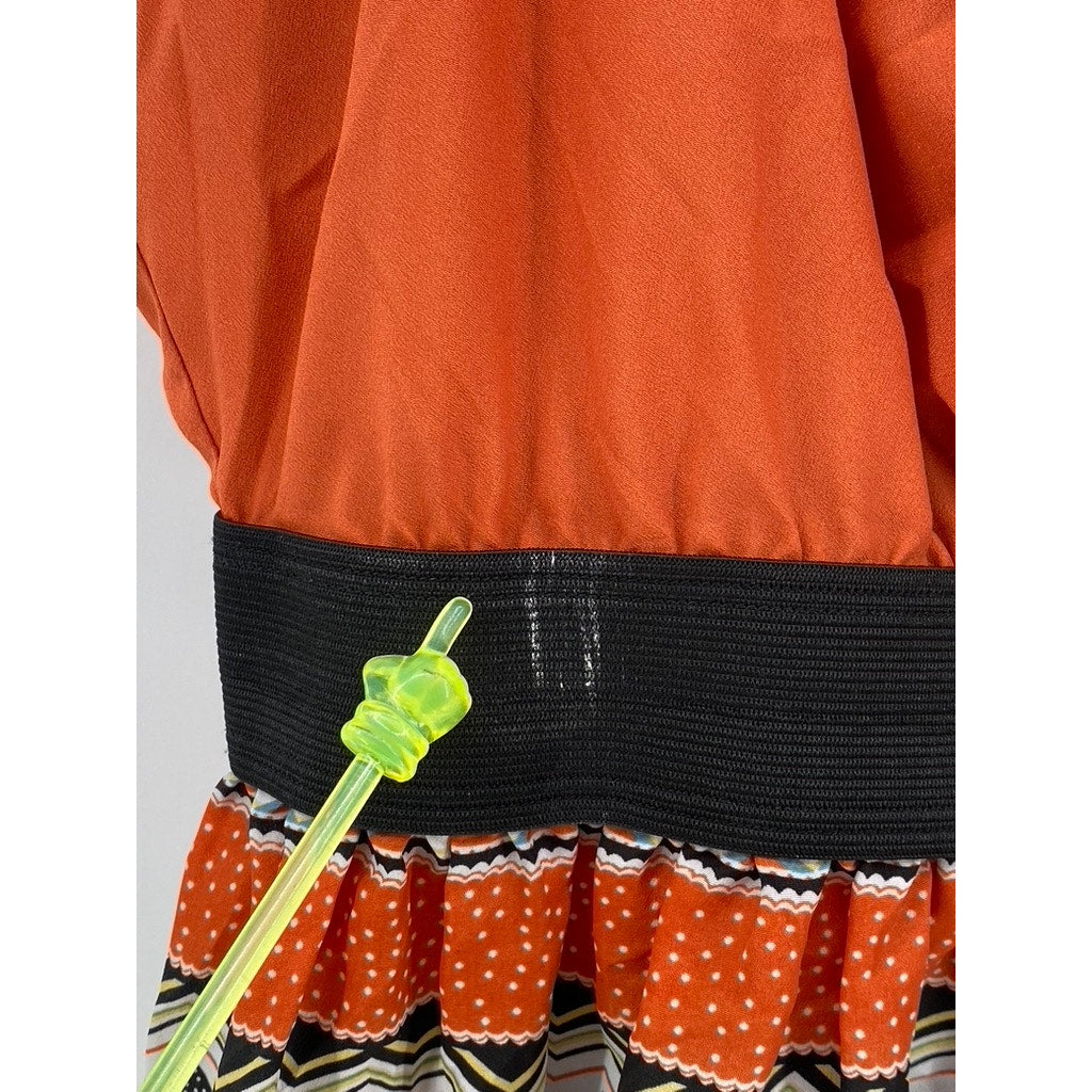 TRIXXI Women's Orange-Multi Print Cutout Mini Dress SZ M