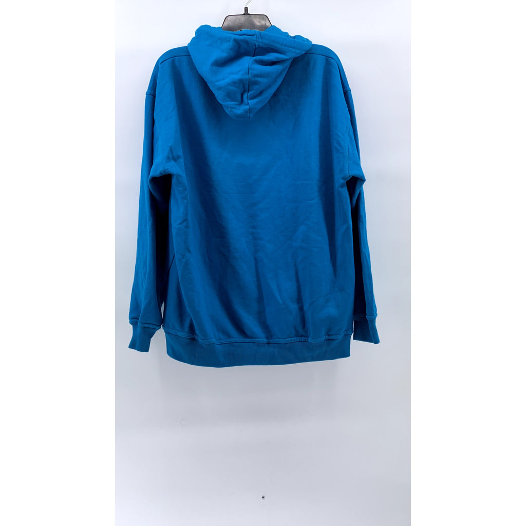 UNBRANDED Men's Blue-Green Crickets Logo Casual Pullover Hoodie SZ L