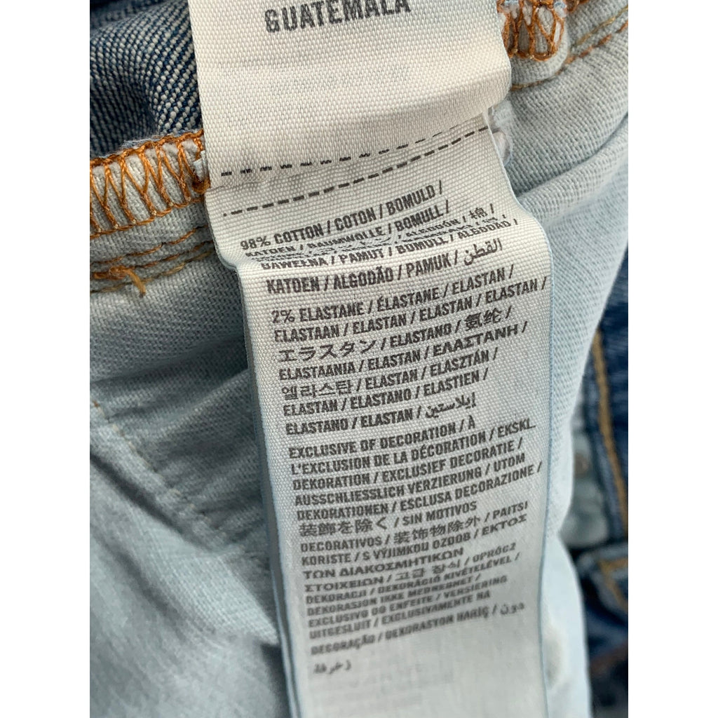 ABERCROMBIE & FITCH Men's Dark Blue Denim Distressed Slim-Leg Jeans SZ 28X30