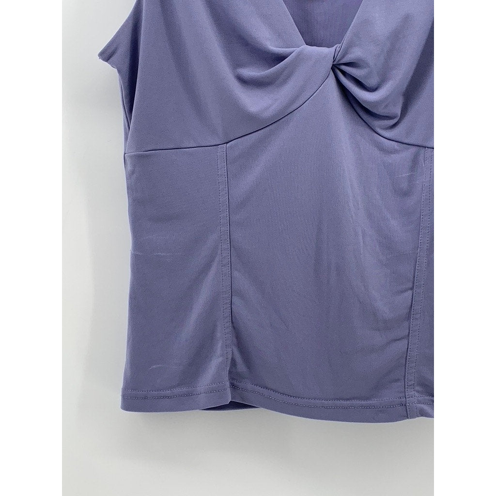 EXPRESS Women's Lilac Purple Twist-Front V-Neck Sleeveless Top SZ M