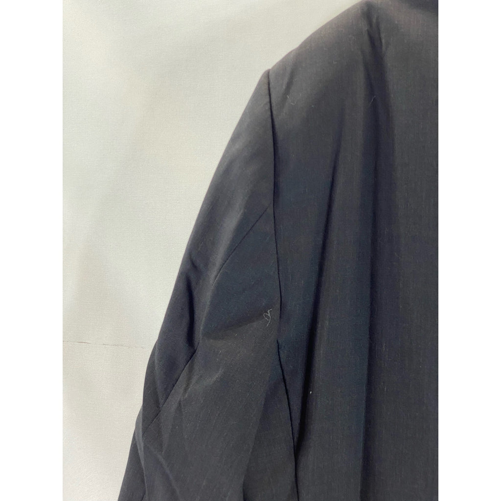 EMANUEL EMANUEL UNGARO Men's Black Solid Two-Button Wool Suit Jacket SZ 48R