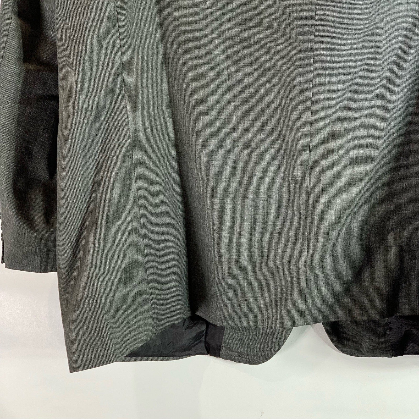 H By HALSTON Men's Gray Three-Button Notch Lapel Blazer SZ 48