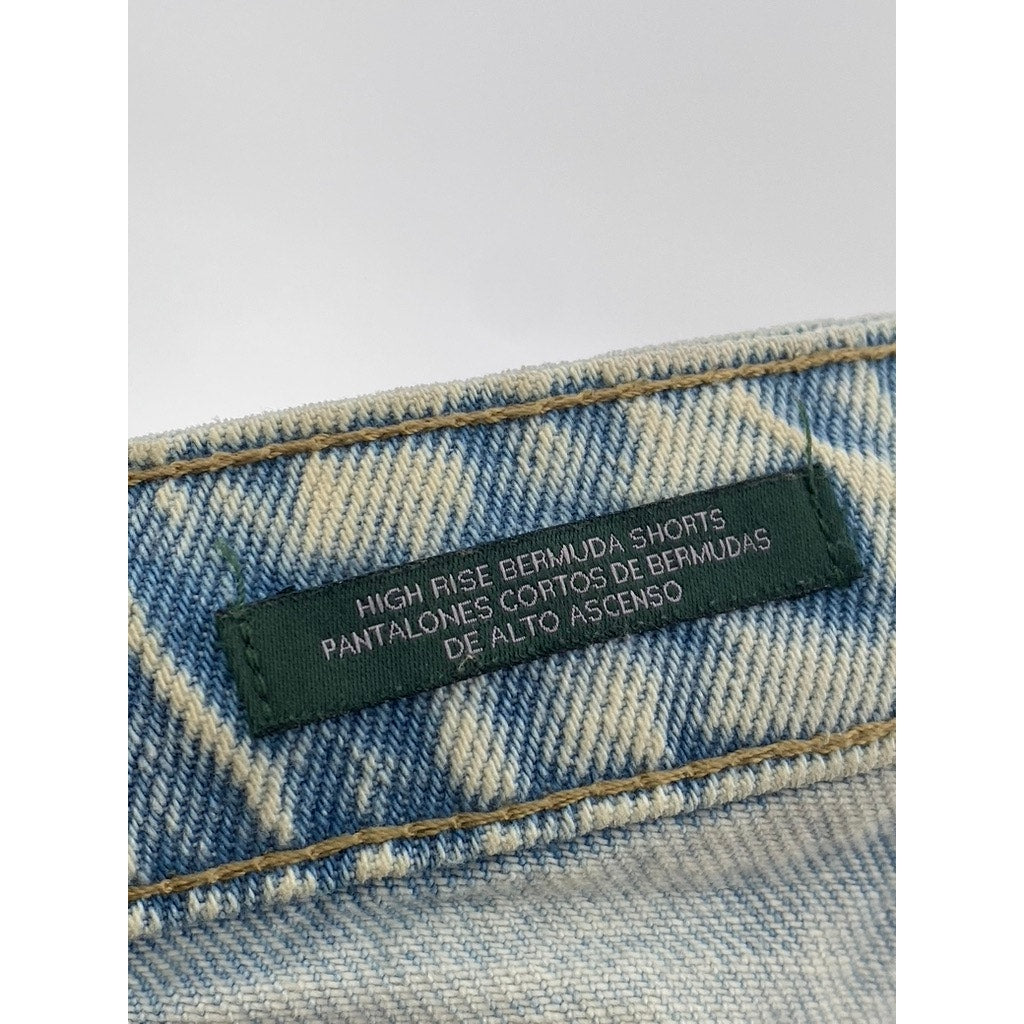 WILD FABLE Women's Light Blue Frayed Asymmetrical Waist High-Rise Shorts SZ 00