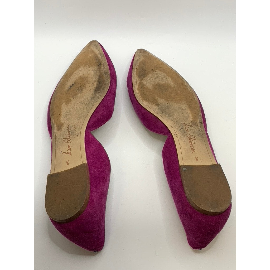 SAM EDELMAN Women's Berry Suede Pointed Toe Rodney D'Orsay Flats SZ 8