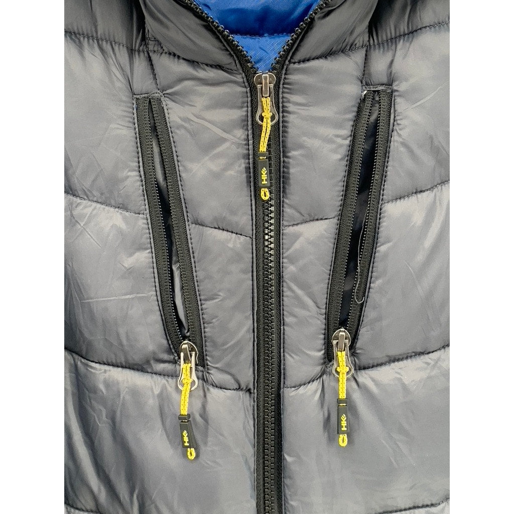 HAWKE & CO Men's Gray Sport Performance Zip-Up Thermal Puffer Jacket SZ L