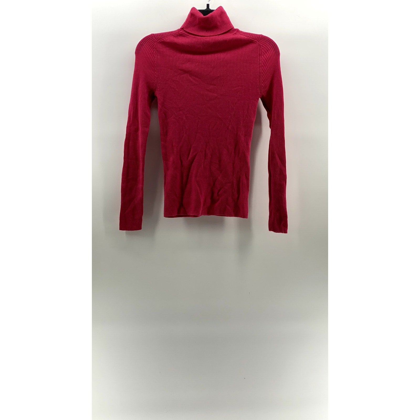 UNIQLO Women's Pink Ribbed Wool Long Sleeve Turtleneck Top SZ XS