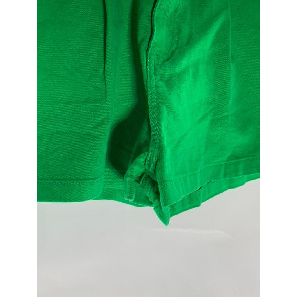 ANWND Women's Bight Dark Green Regular-Fit Denim Four-Pocket Shorts SZ M