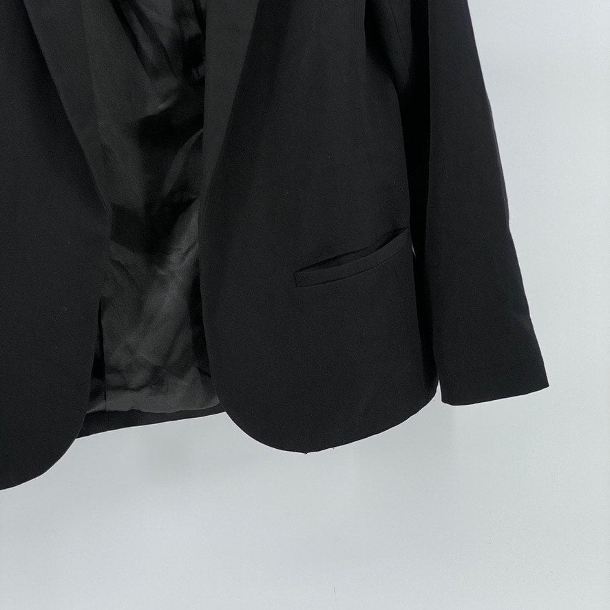 SILENCE + NOISE Women's Black Open-Front Long Sleeve Notch Collar Blazer SZ M