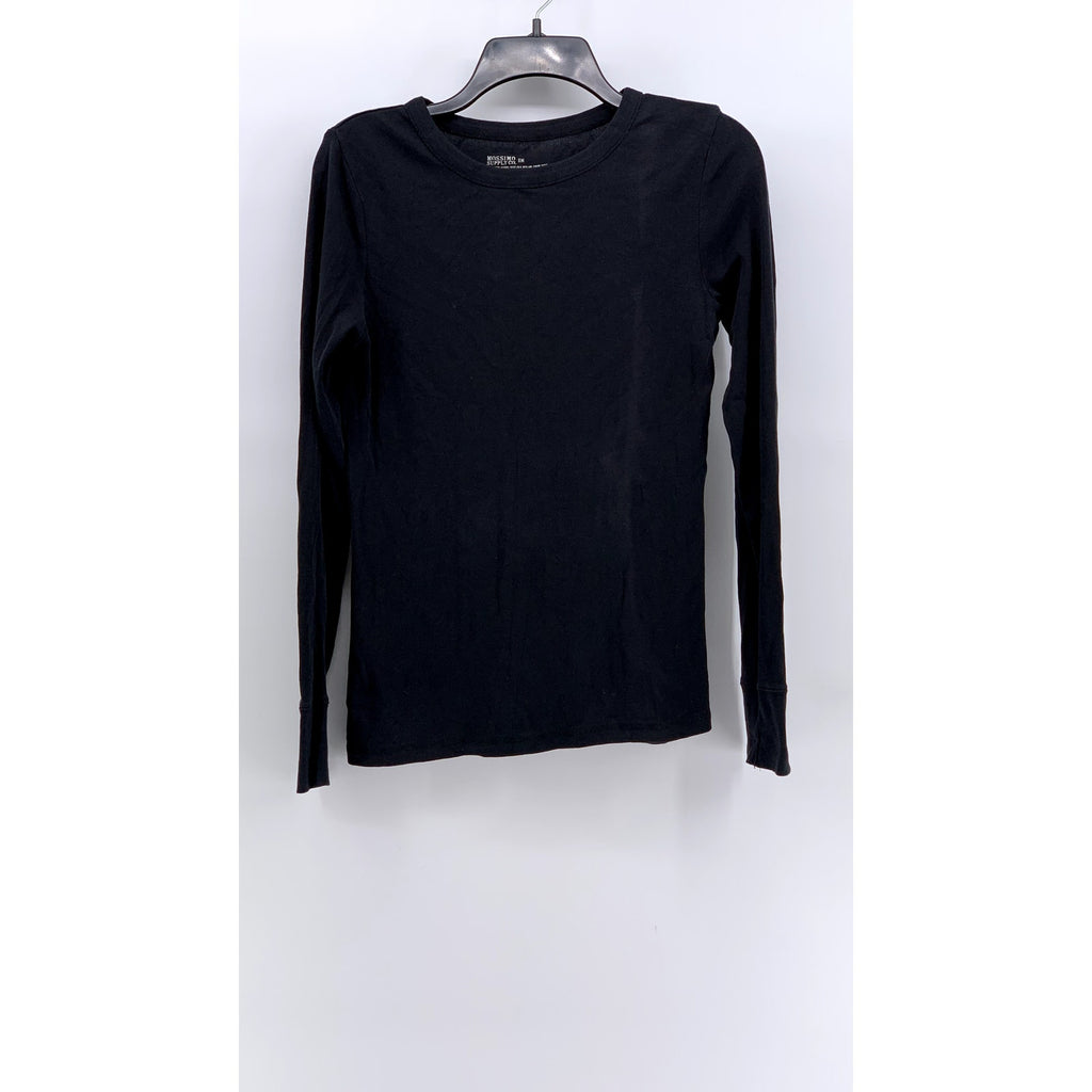 MOSSIMO SUPPLY CO. Women's Black Crewneck Long Sleeve Top SZ M
