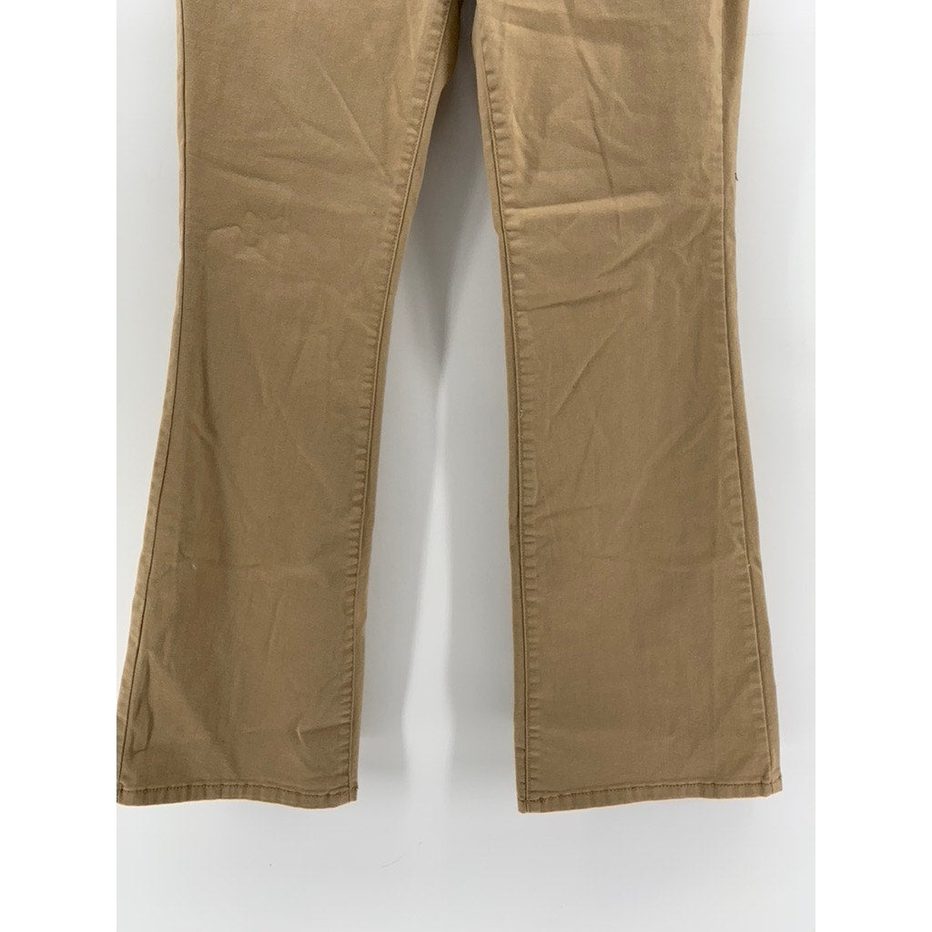 NO BOUNDARIES Women Juniors' Tan Mid-Rise Bootcut Jeans SZ 11