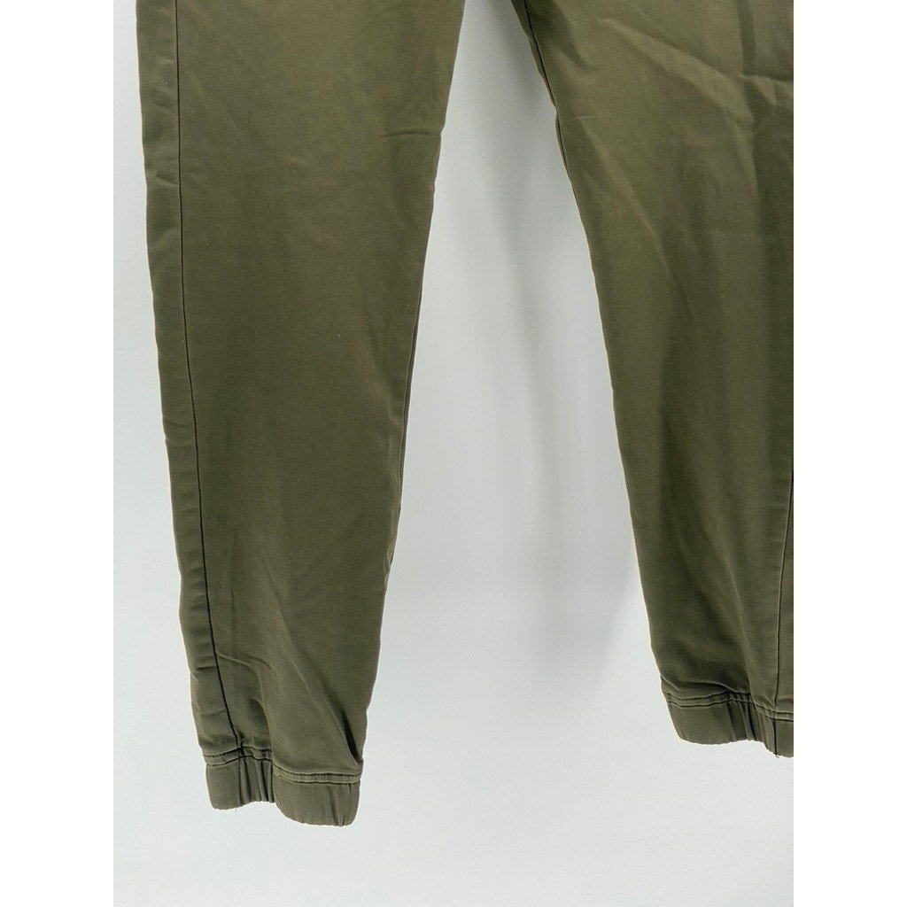 GARMENT MAKERS INDUSTRIE Men's Olive Green Drawstring Casual Jogger Pants SZ 36