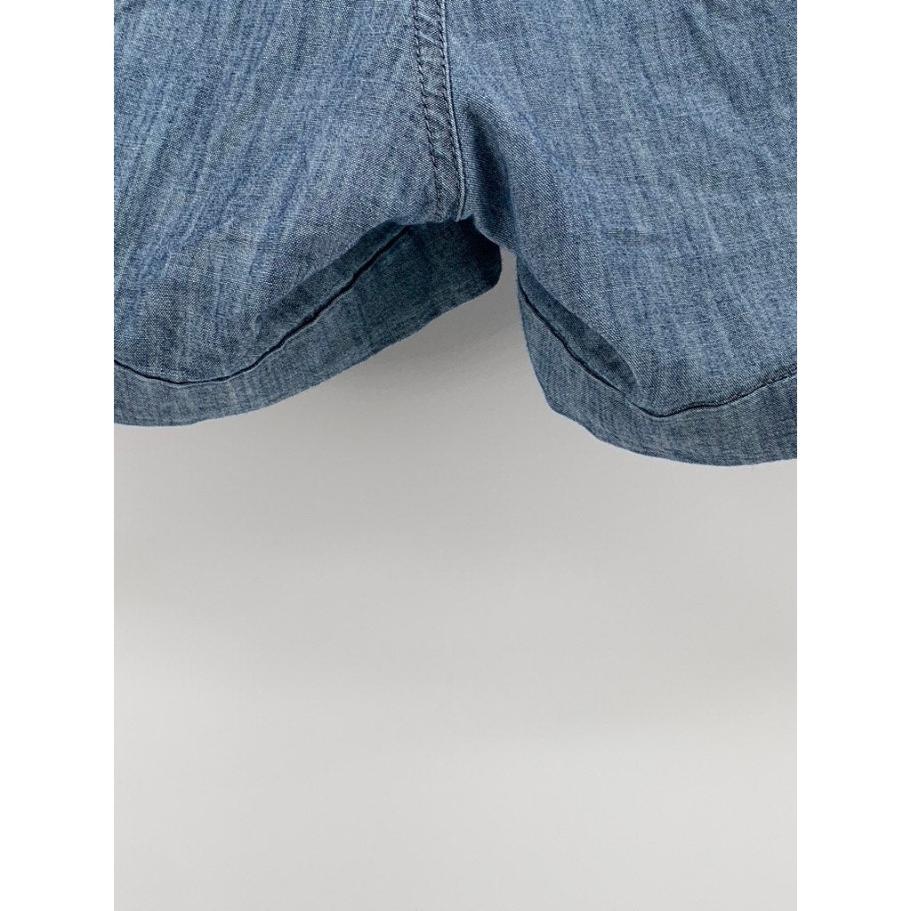 THE NORTH FACE Women's Blue Chambray Regular-Fit Casual Shorts SZ 10