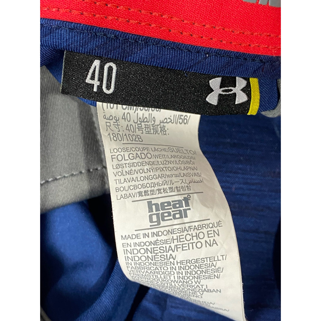 UNDER ARMOUR Men's Dark Blue Heatgear Loose Golf Shorts SZ 40