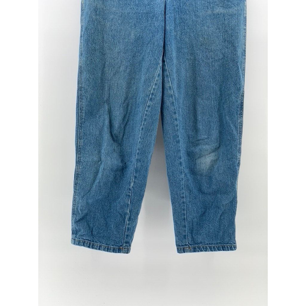 DEER & FLYER Women's Blue Denim Slim-Leg Relaxed Fit Elastic Waist Pants SZ M