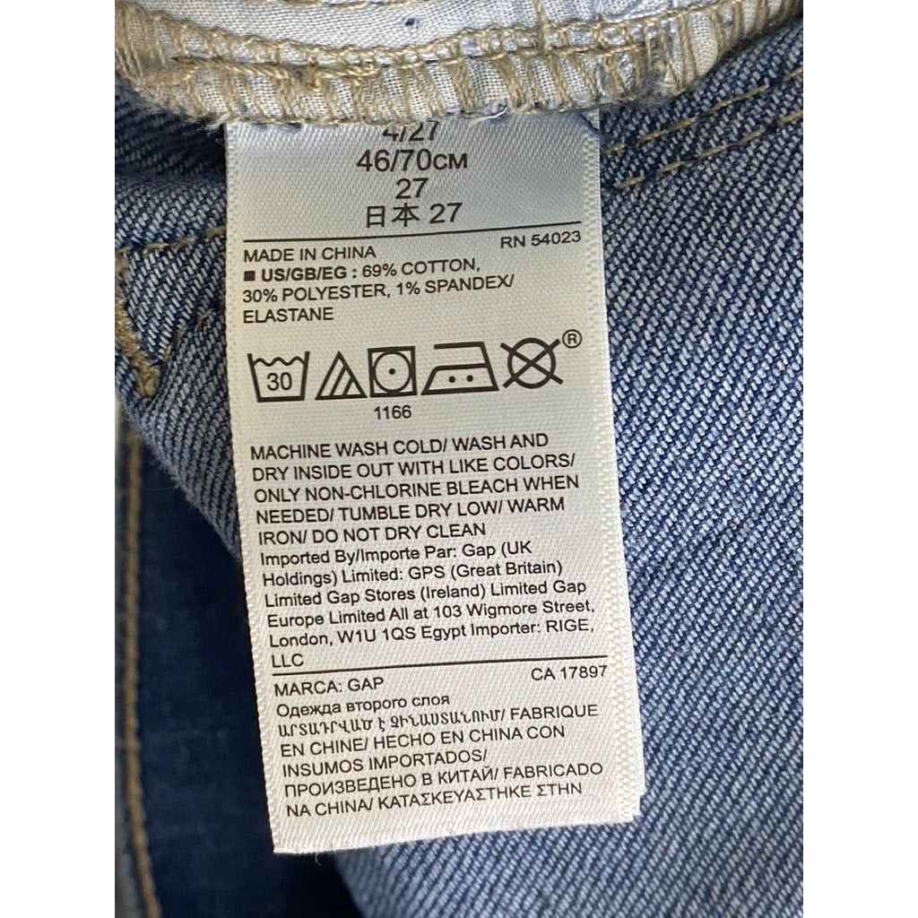 GAP Women's Dark Blue Denim Regular-Fit Bootcut Five-Pocket Jean SZ 4/27