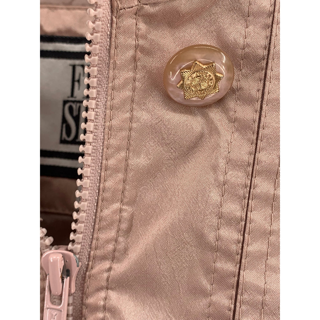 FLEET STREET Women's Vintage Light Pink Zip-Up Layered Utility Jacket SZ S