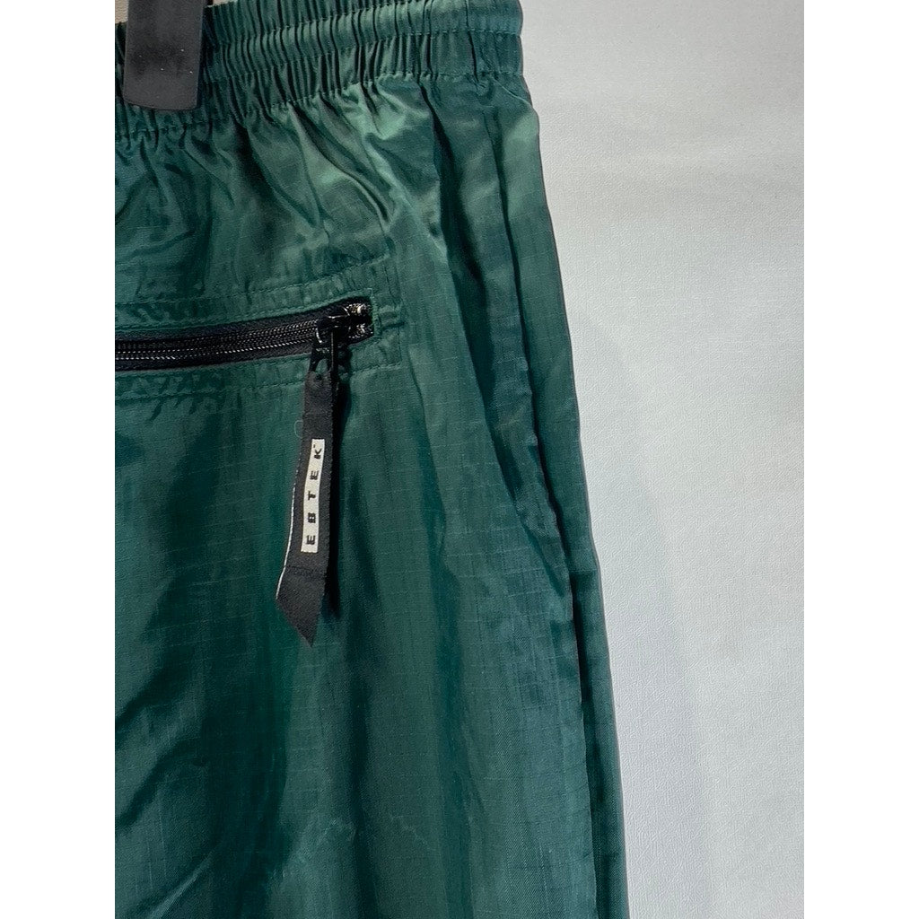 EDDIE BAUER Men's Green Vintage Ebtek Windbreaker Zipper-Hem Pant SZ XL