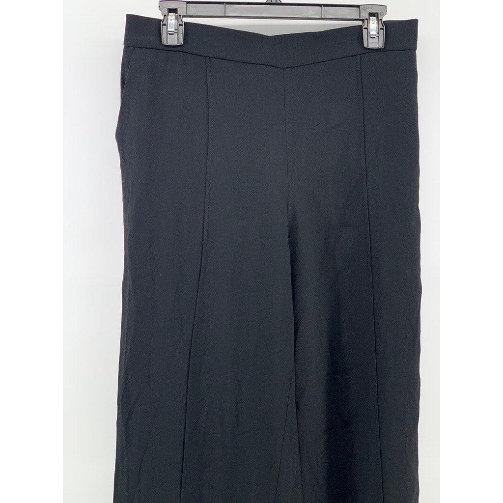 LIVIANA CONI Women's Black Solid Wide-Leg Pull-On Trousers SZ 46(USXL)