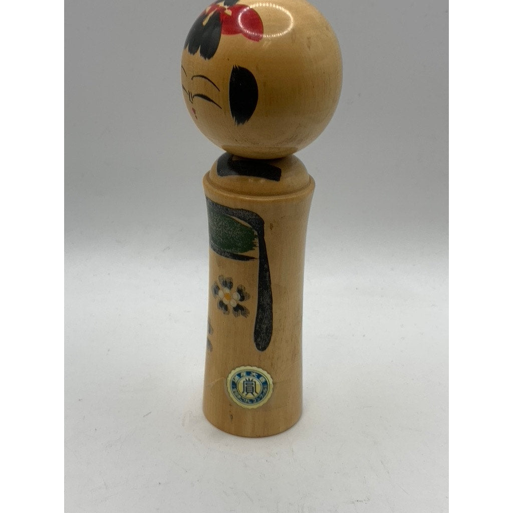 VINTAGE Brown Handmade Japanese Kokeshi Cylinder Doll
