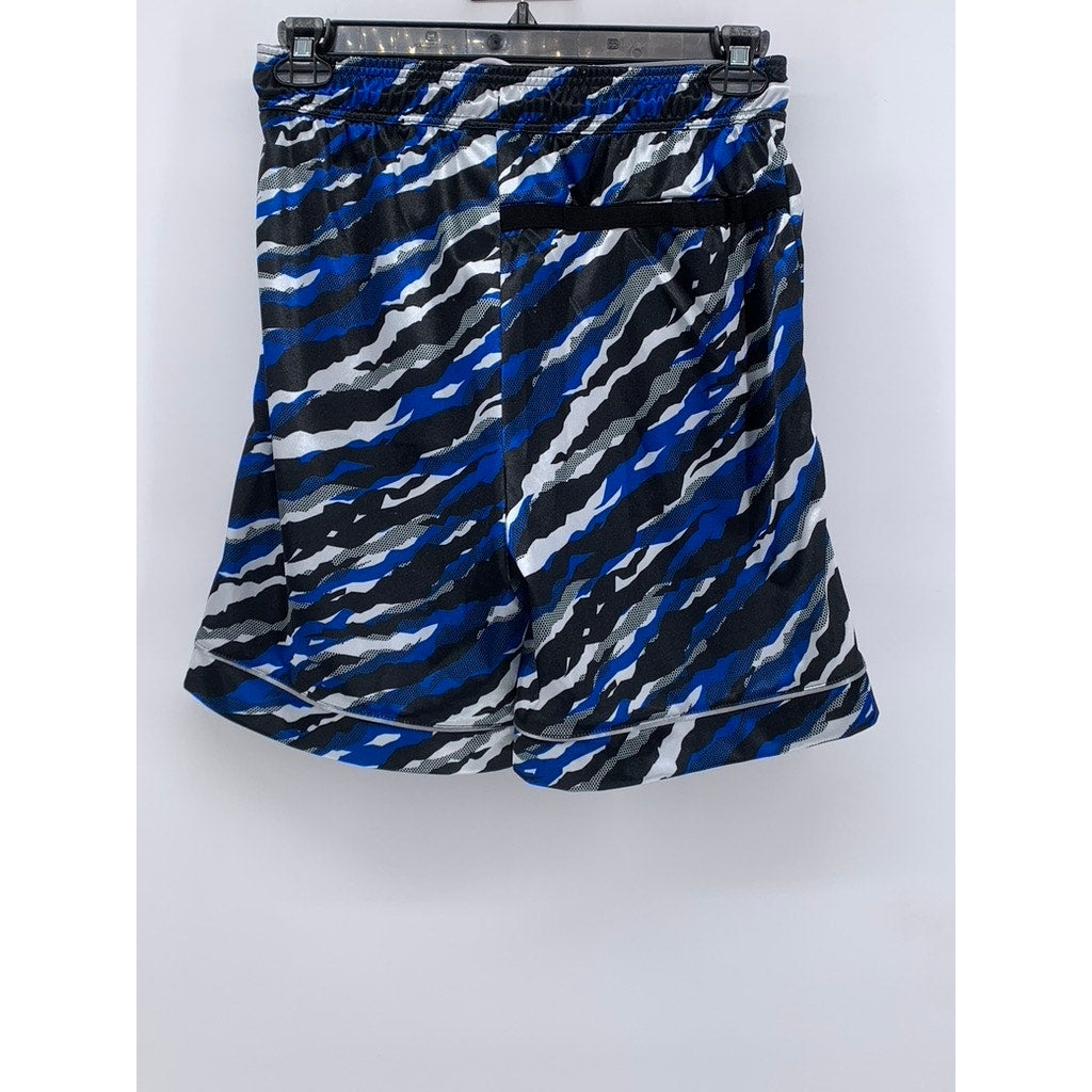 AND1 Men's Black-Blue-White Printed Basketball Shorts SZ S