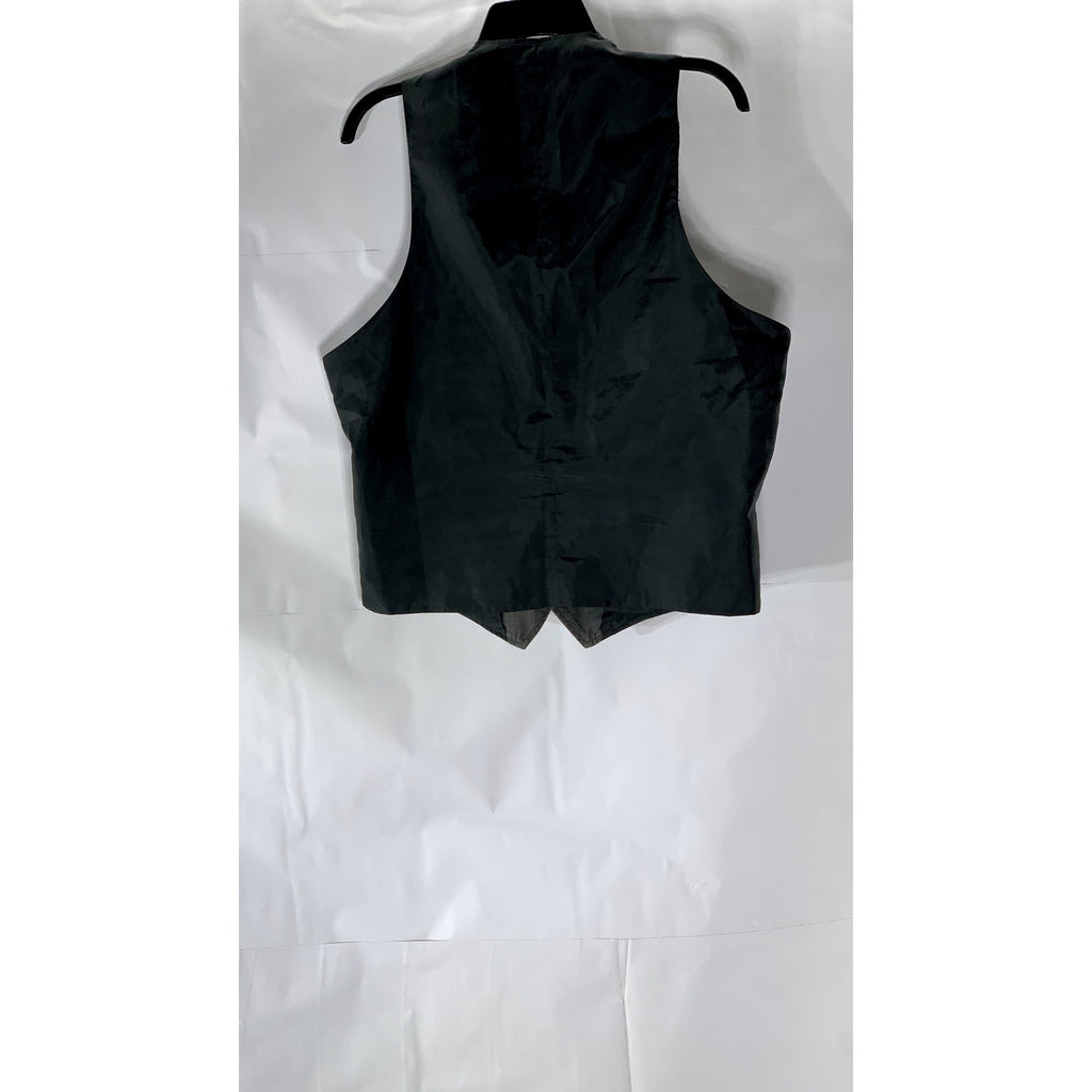 GAP Women's Gray Textured Five-Button V-Neck Sleeveless Suit Vest SZ M