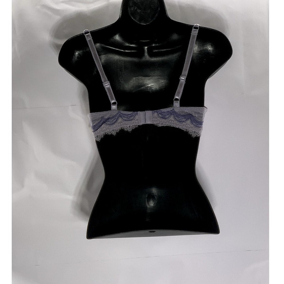 B. TEMPT'D BY WACOAL Women's Purple Lace Double Spaghetti Strap Bra SZ M
